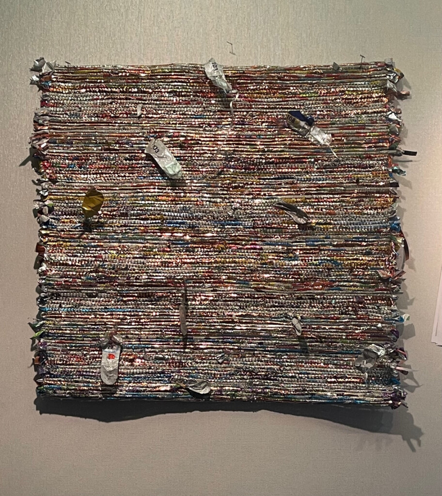 Sunset Tempest Woven Weft Material Recycled Mylar Balloons by Suzanne Tick 2025