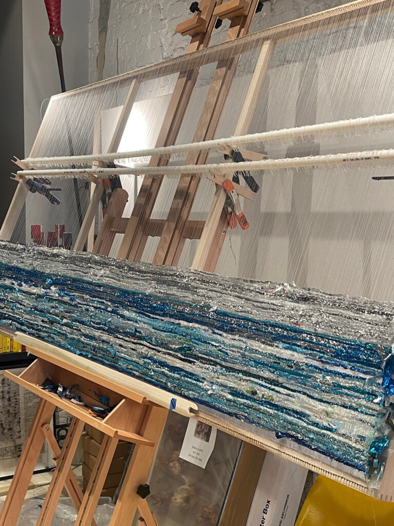 Suzanne Tick Frame Loom Mylar Balloon Weaving 2025