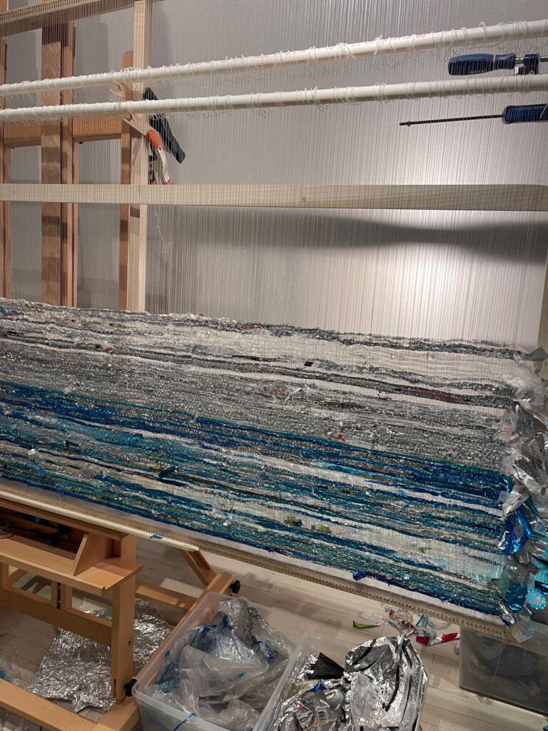 Suzanne Tick Abundant Reflections woven recycled Mylar Balloons